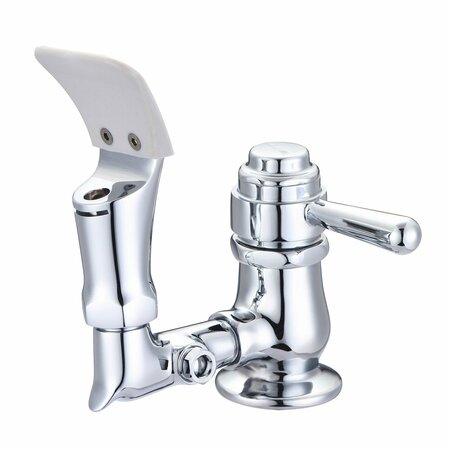 CENTRAL BRASS Single Hole Drinking Faucet w/ Anti-Microbial Flexible Mouth Guard 1/2in IPS-Male 10364-L